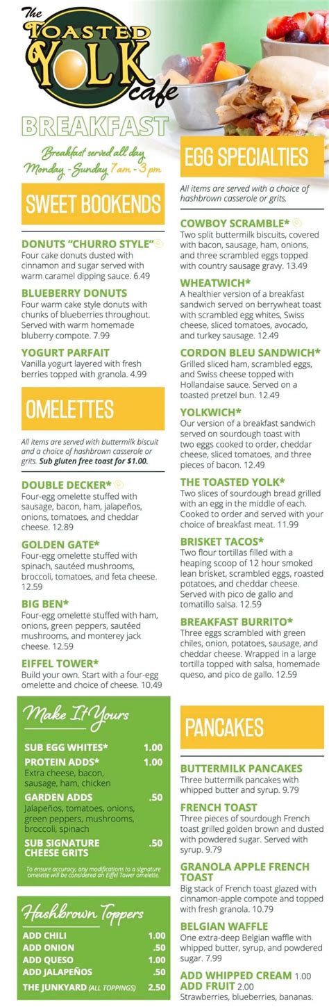 the toasted yolk cafe- biloxi|toasted yolk menu with prices.